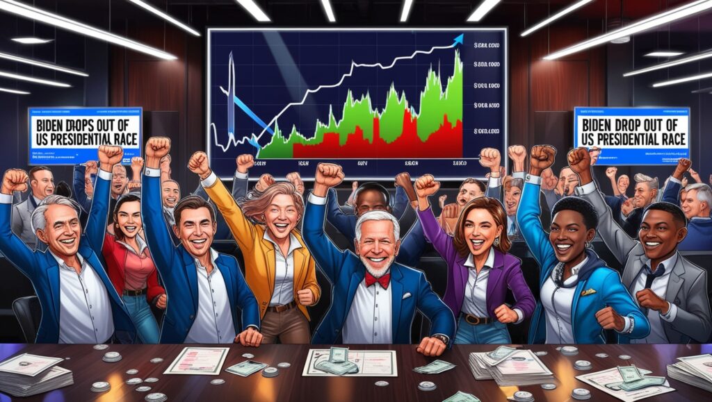 Crypto Traders Bullish After Biden Drops Out of US Presidential Race